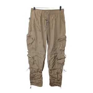 Kody Philips Tan Nylon Adjustable Utility Cargo Parachute Pant